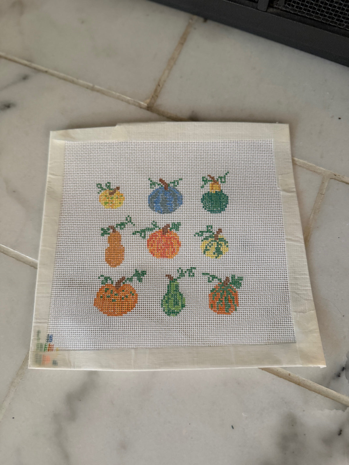 Pumpkins & Gourds Needlepoint Canvas