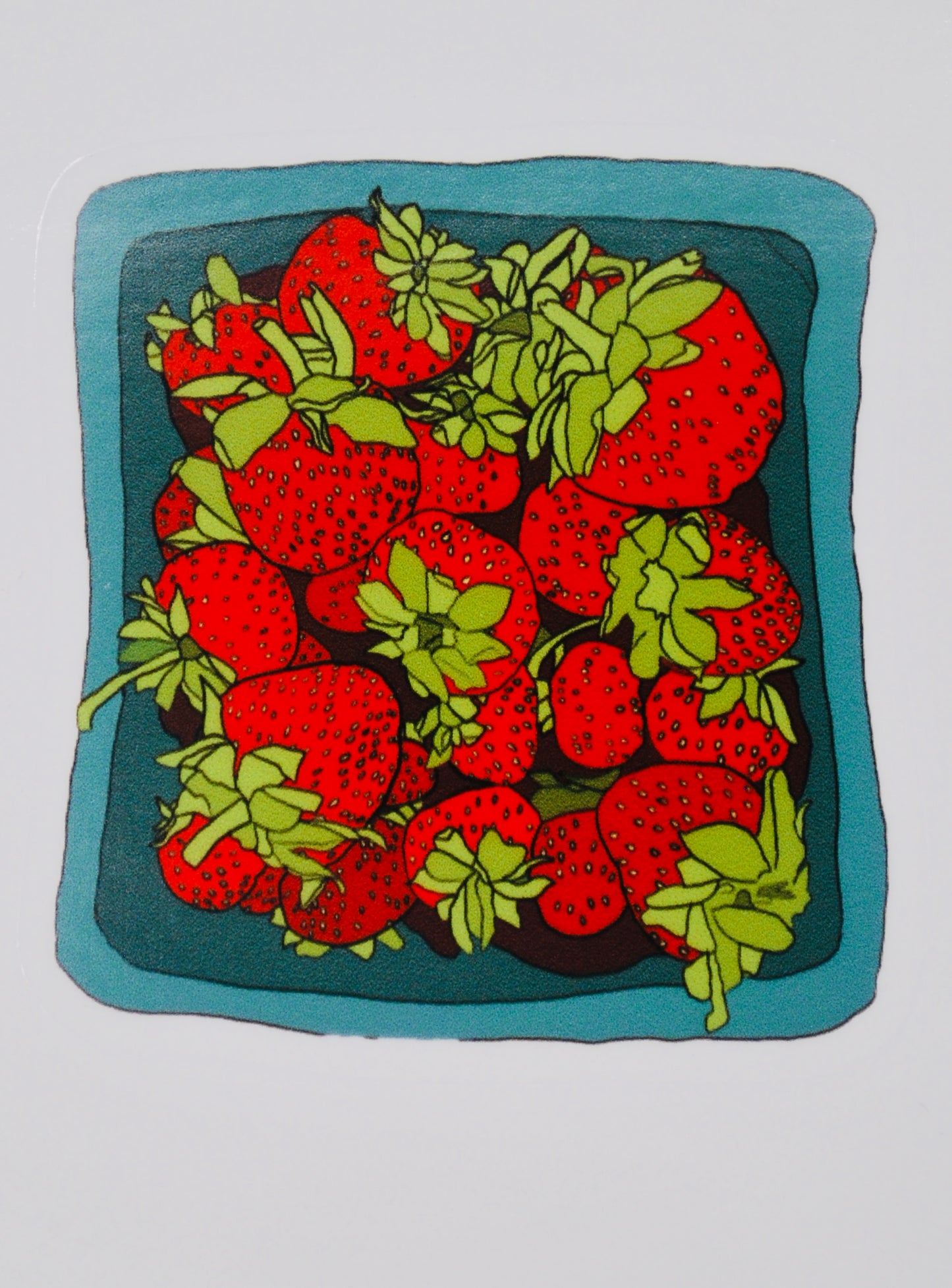 sticker- fresh strawberries