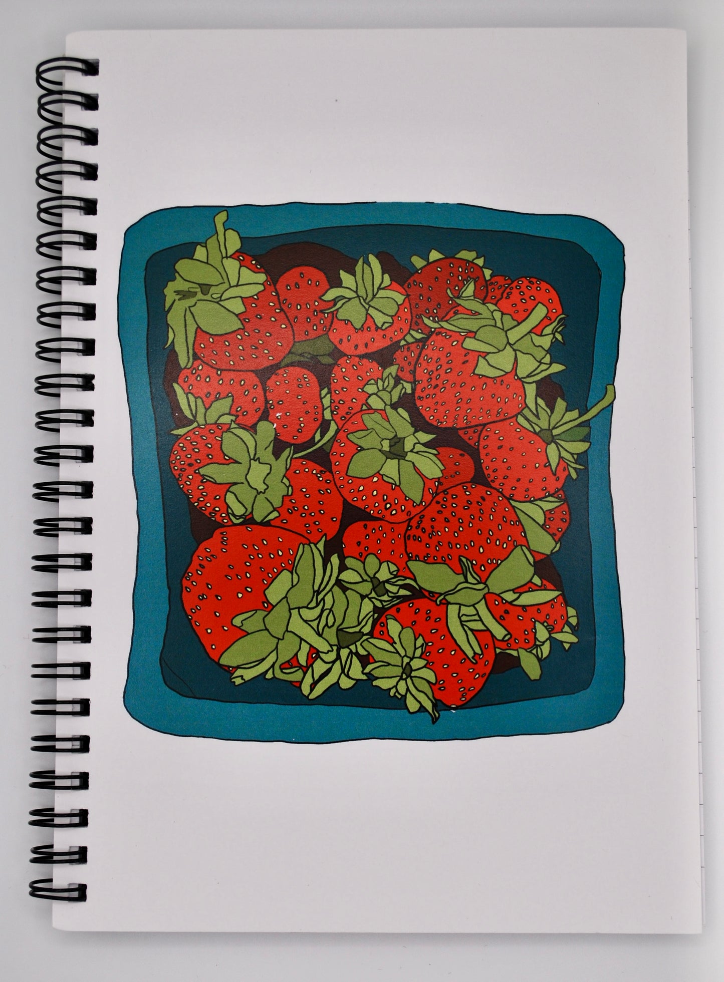 notebook - fresh strawberries