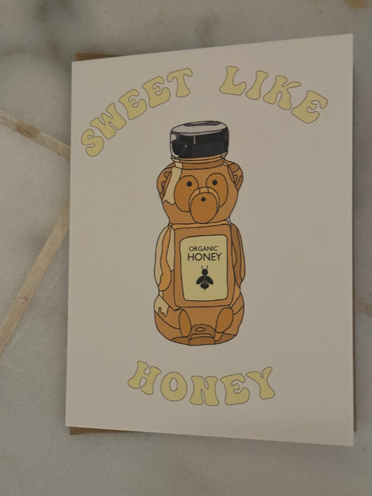 notecard- honeybear