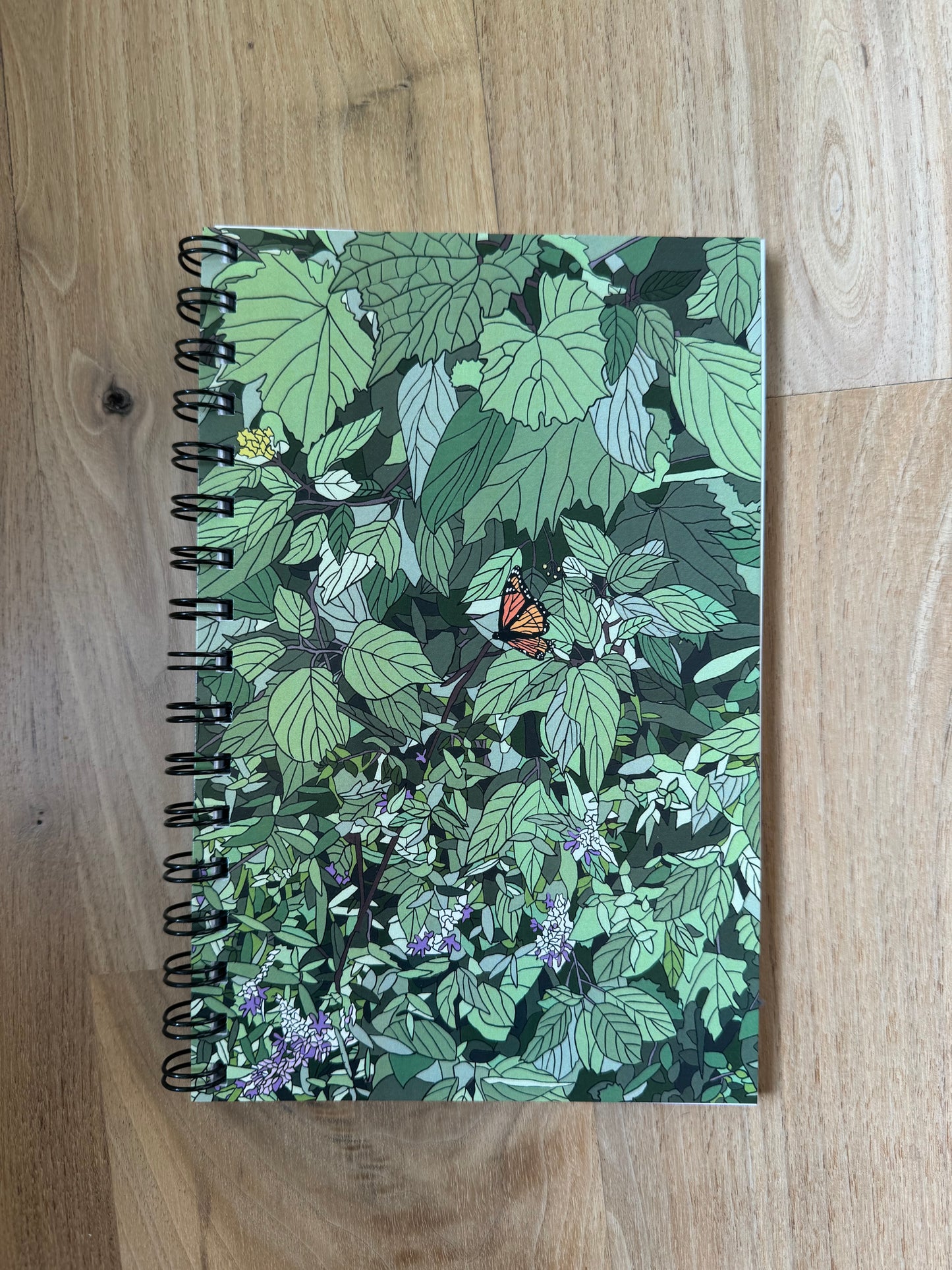 notebook- green with monarch