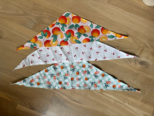 dog bandana fruit pattern single sided