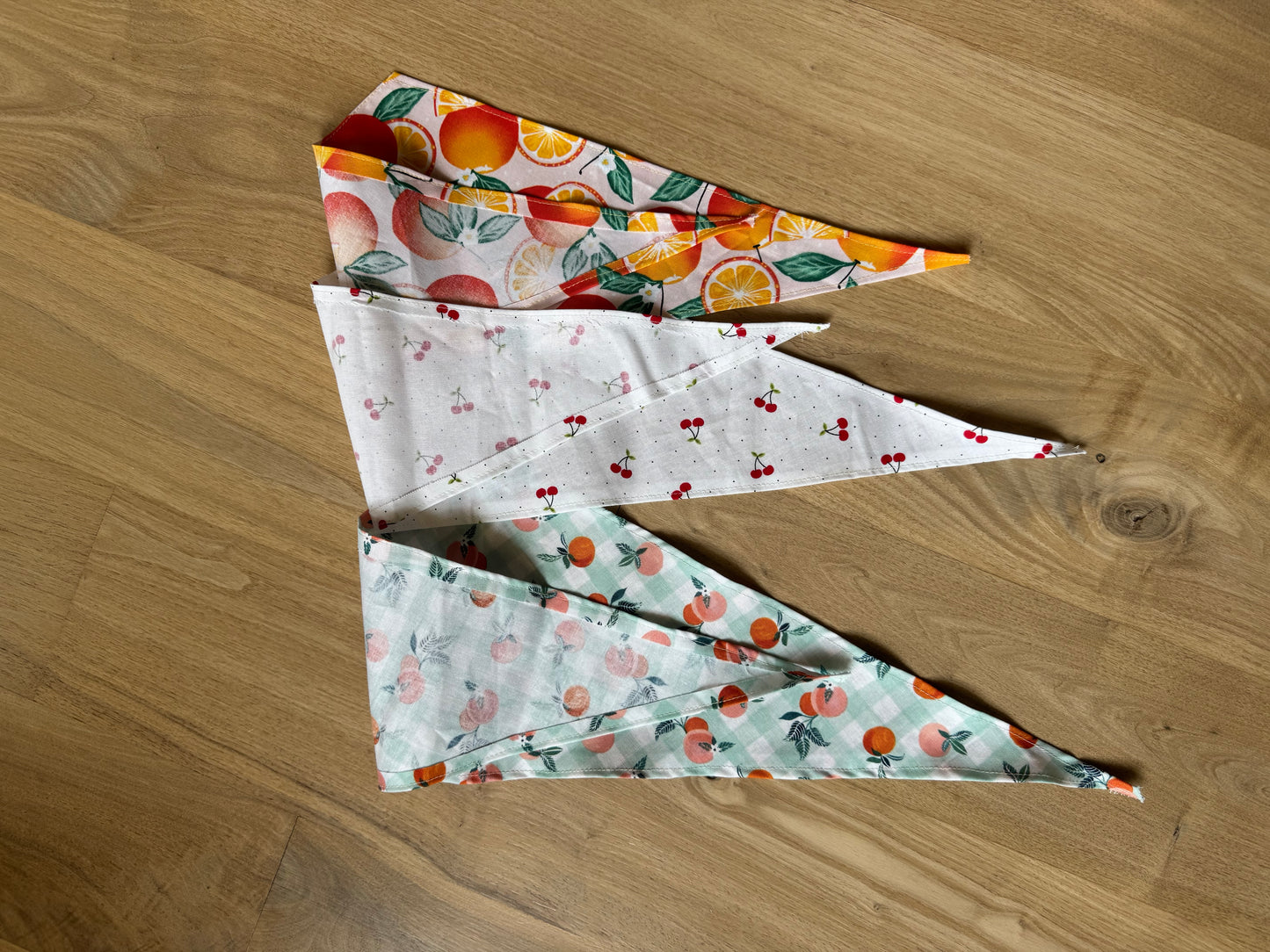 dog bandana fruit pattern single sided
