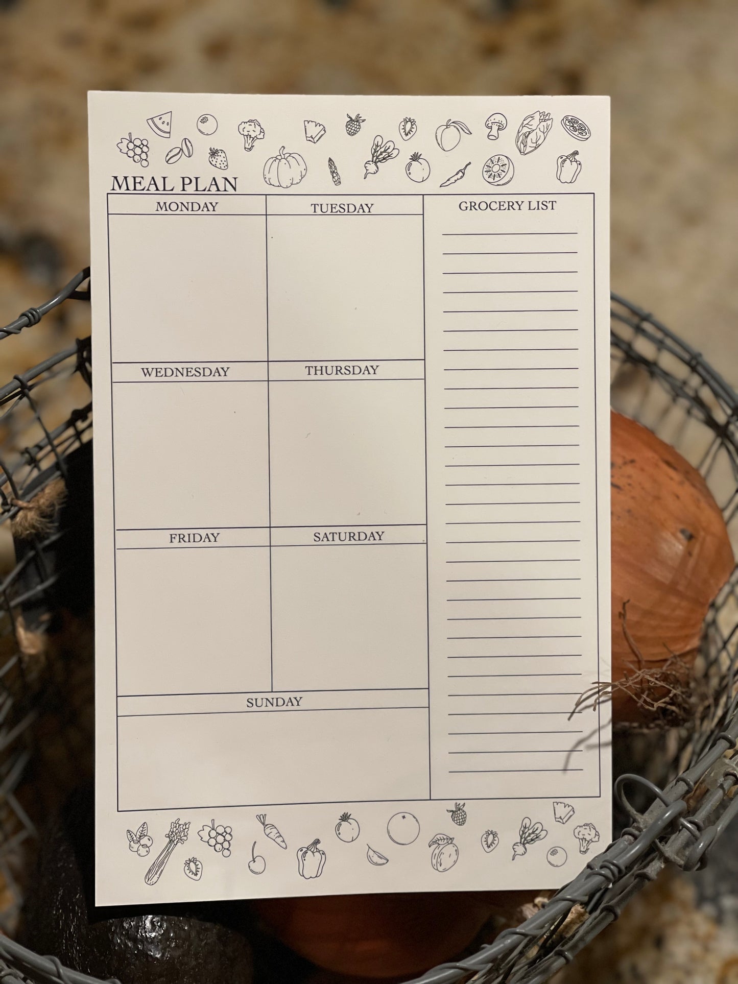 notepad - weekly meal planner and grocery list