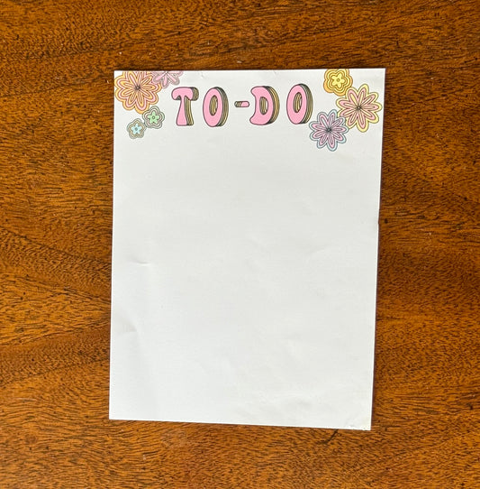 notepad - floral to-do