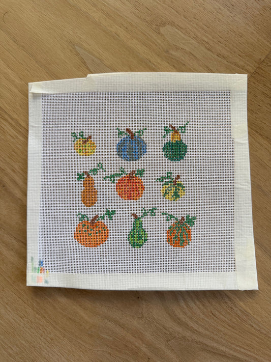 Pumpkins & Gourds Needlepoint Canvas