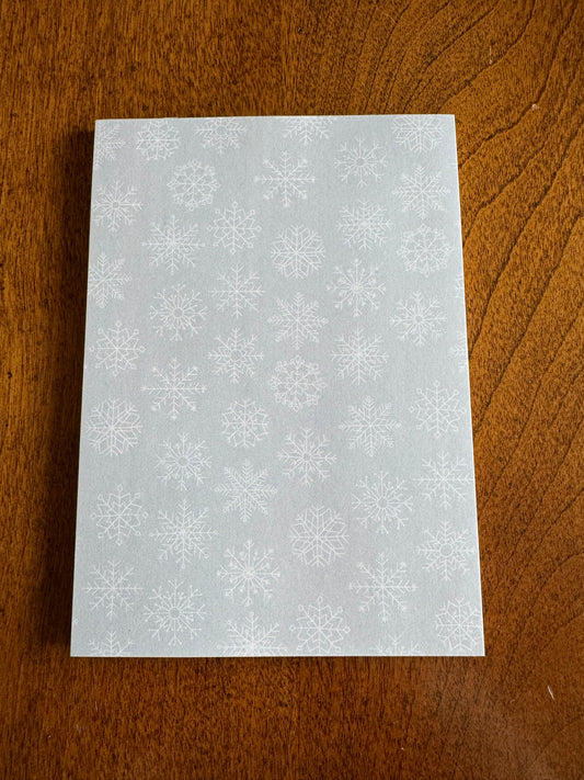 notepad- snowflake