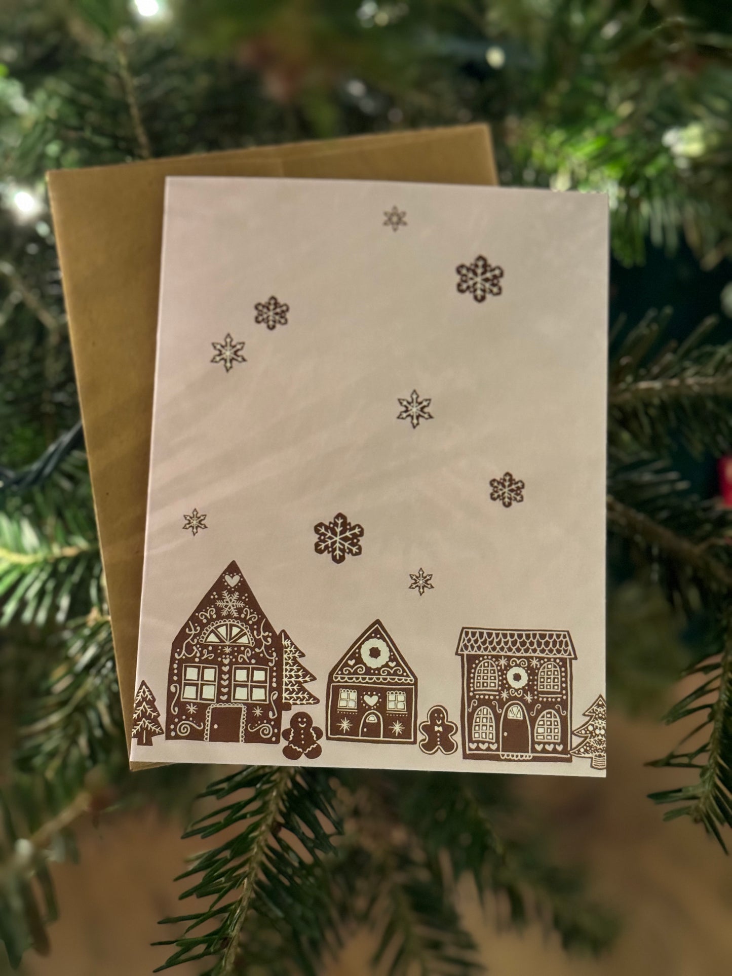 note card - gingerbread house