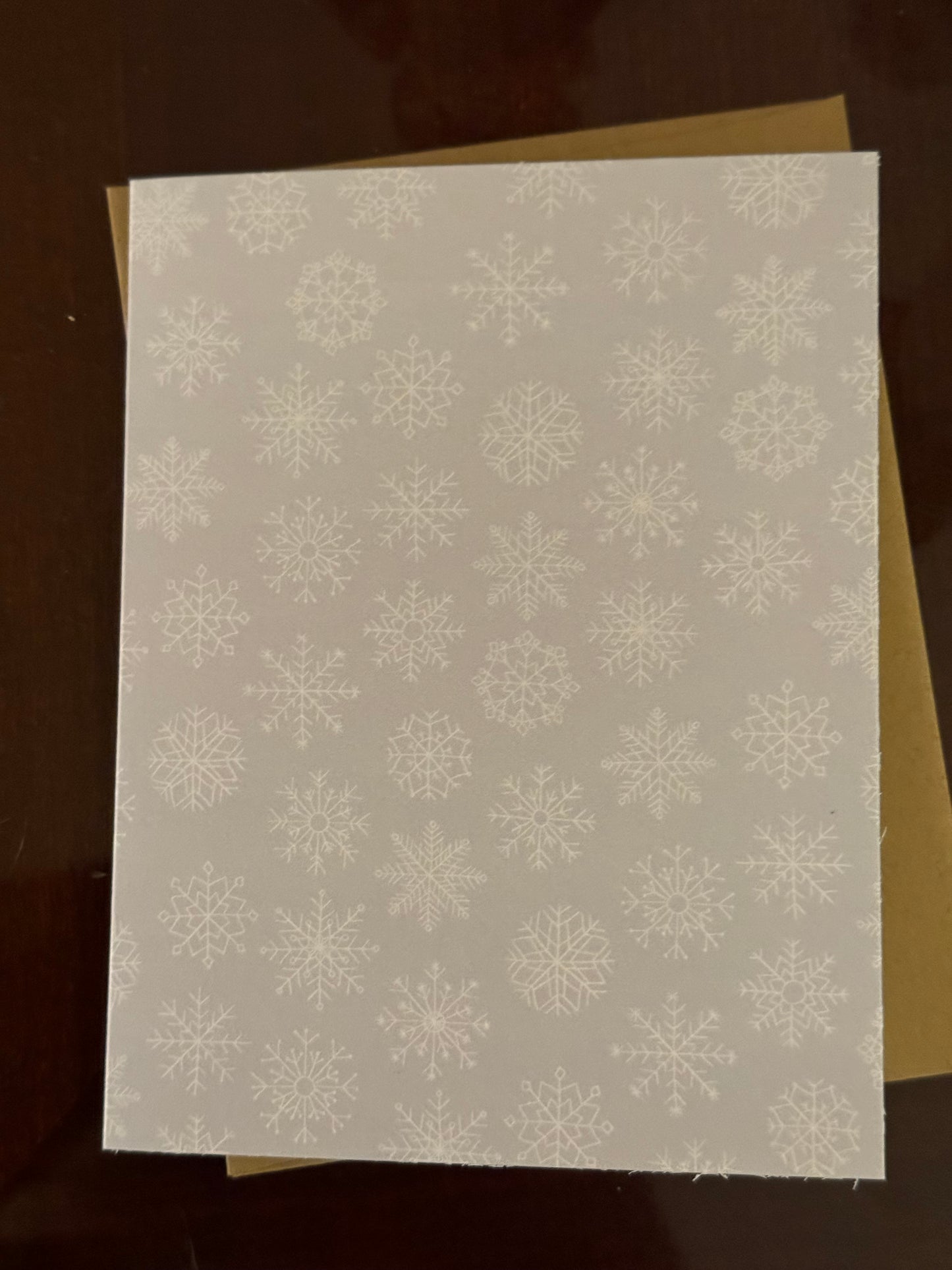 notecard- snowflake