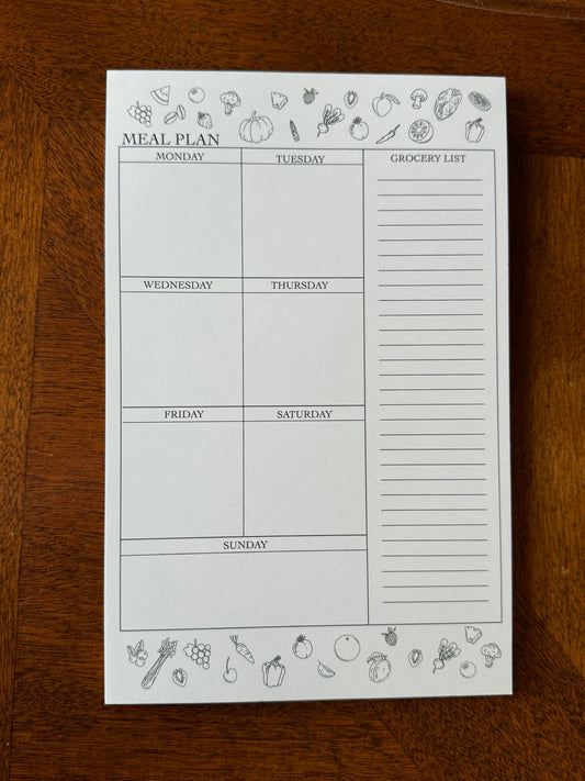 notepad - weekly meal planner and grocery list