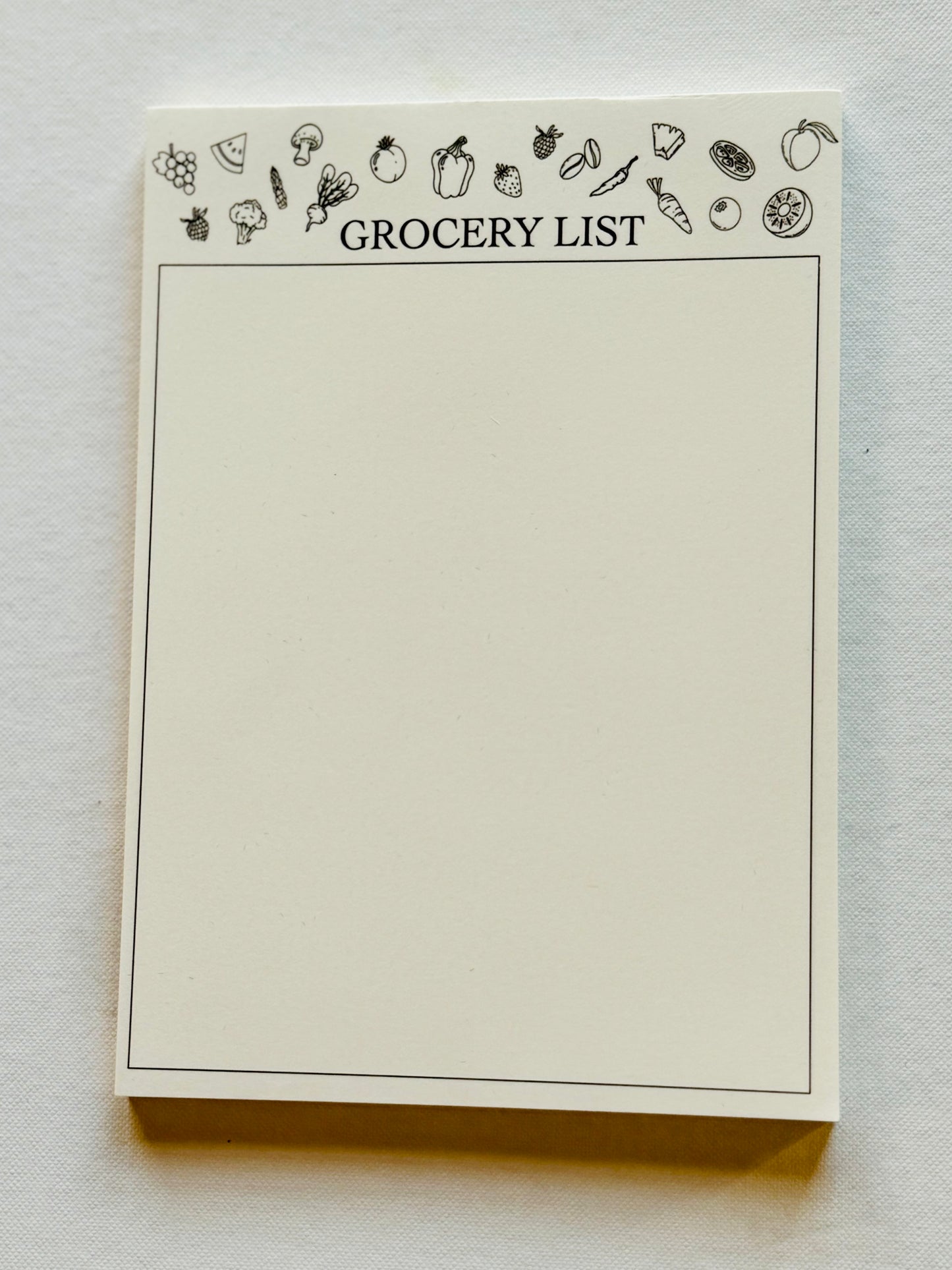 notepad - grocery list