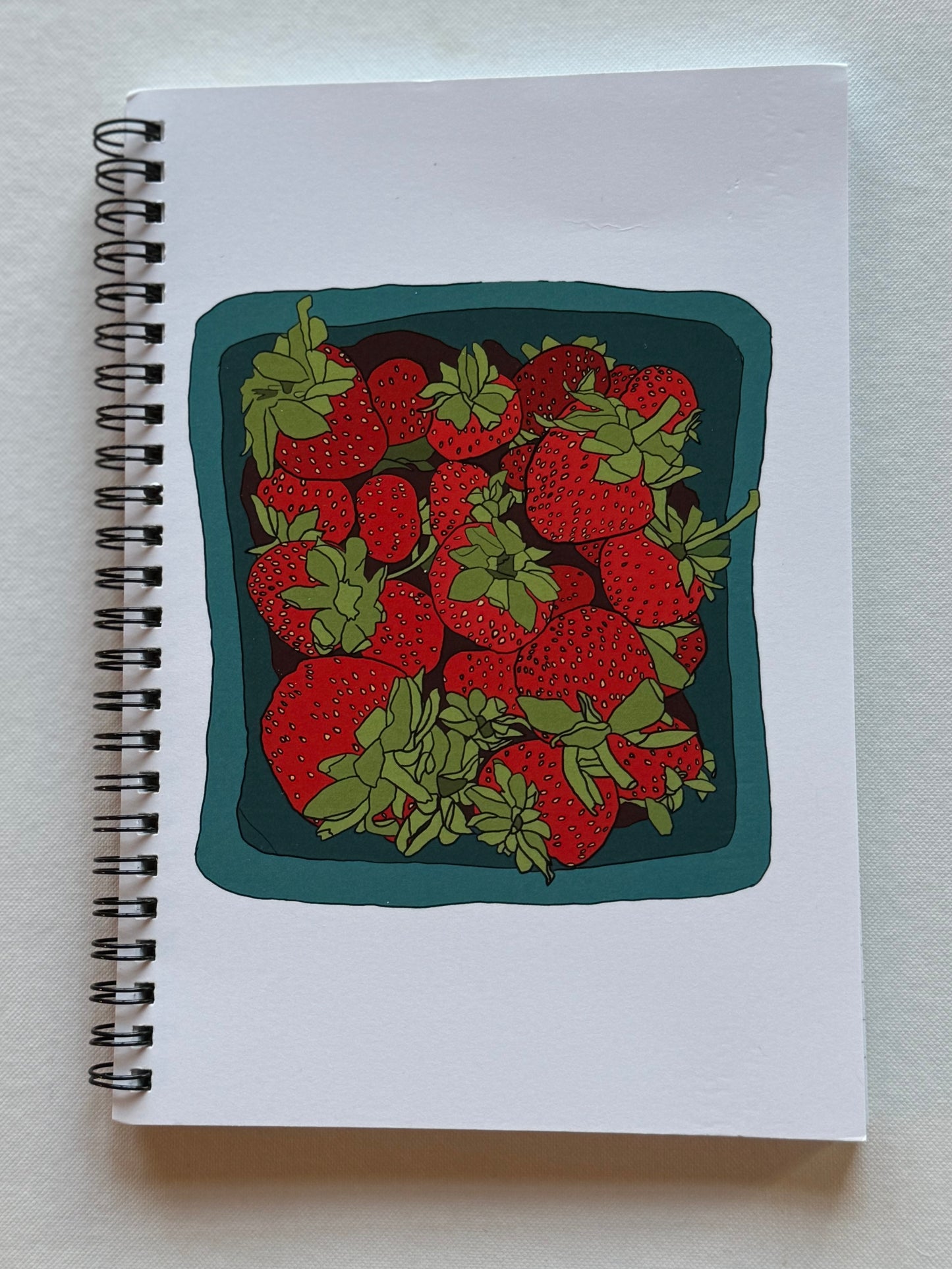 notebook - fresh strawberries