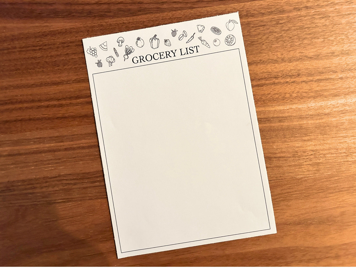 notepad - grocery list