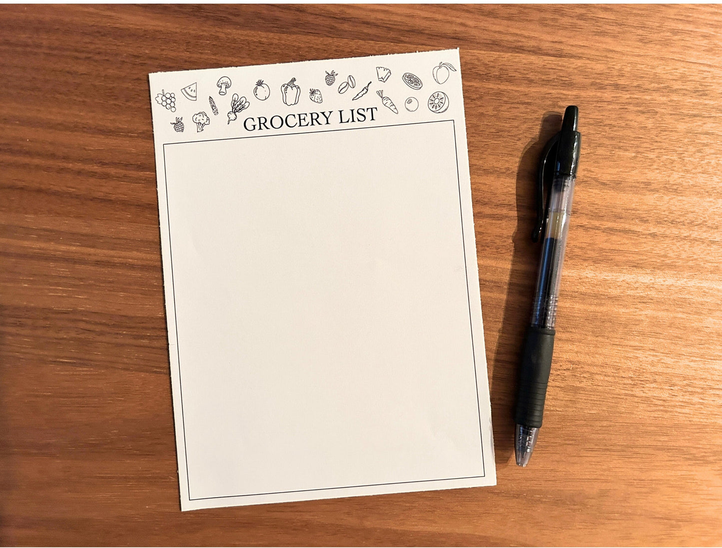 notepad - grocery list