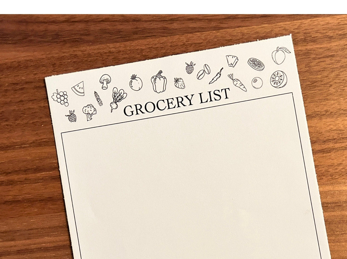 notepad - grocery list